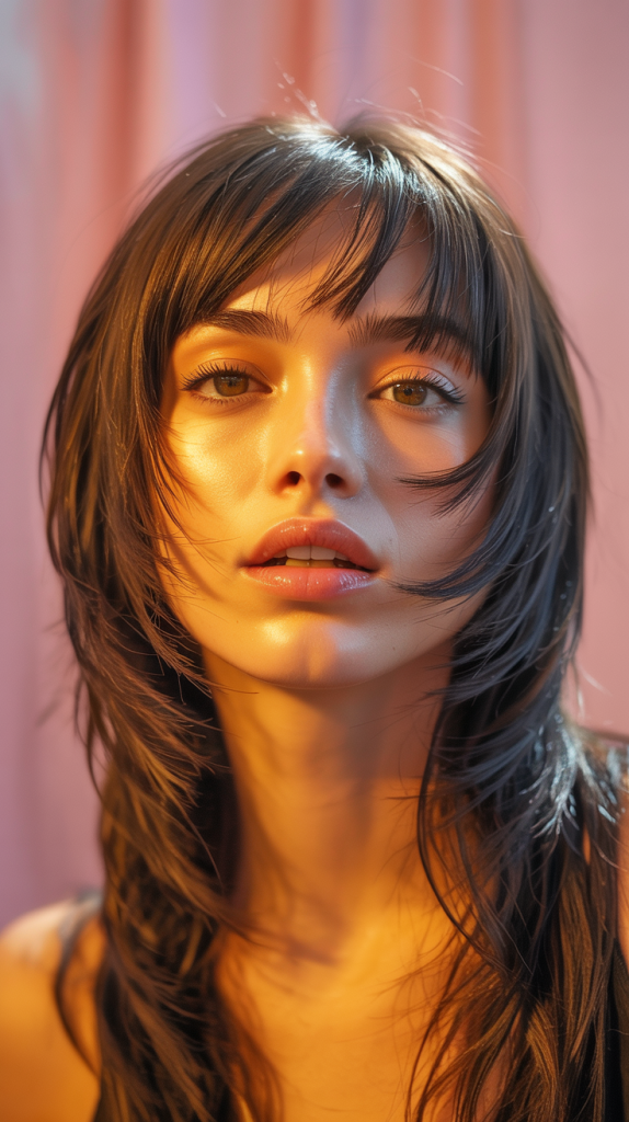 wolf cut long hair