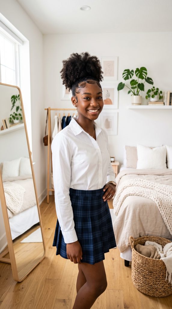 first day of school hairstyles black