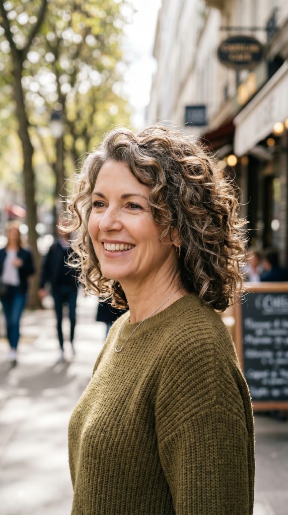 curly gray hair over 50 curls,