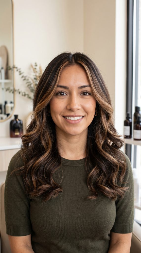 Highlights on Dark Brown Hair