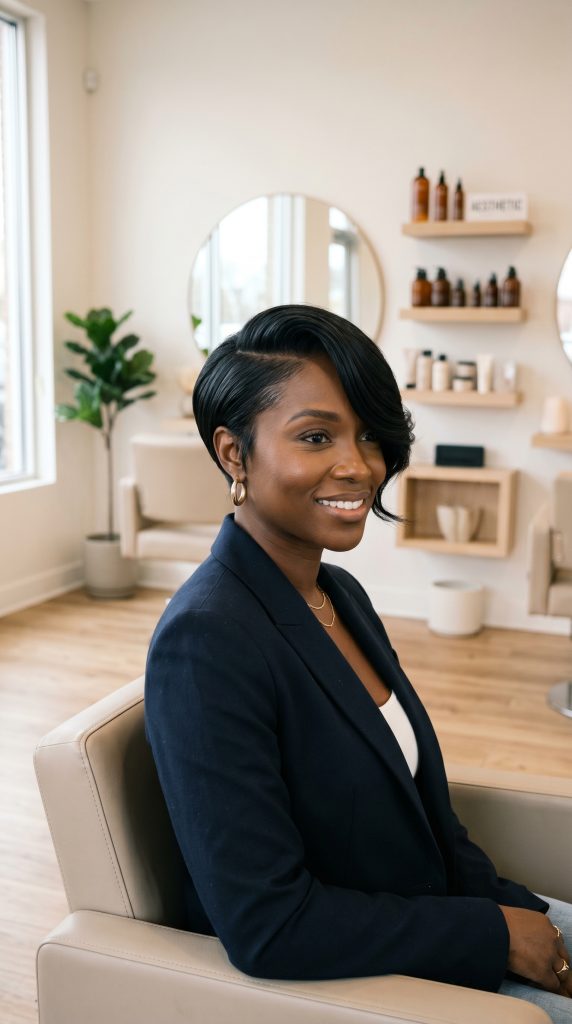 long pixie haircuts for black women