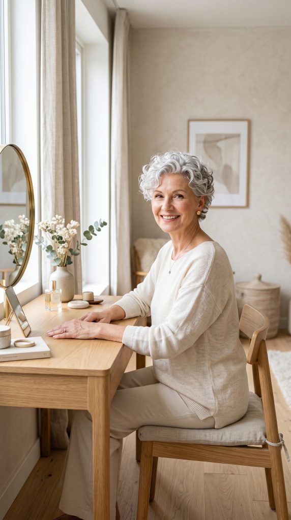short curly gray hair over 50 curls