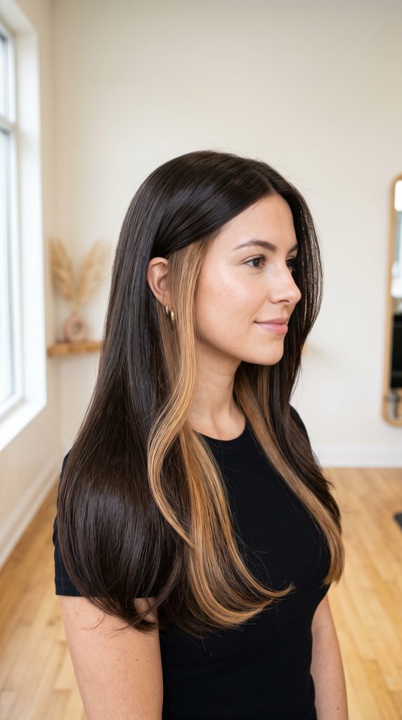 Side peekaboo hair