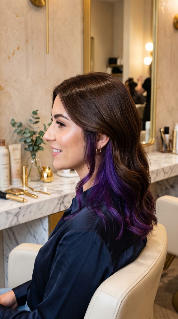 Side peekaboo hair