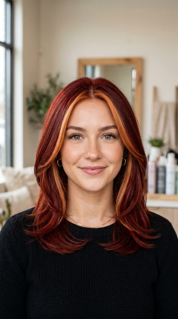 cherry red hair