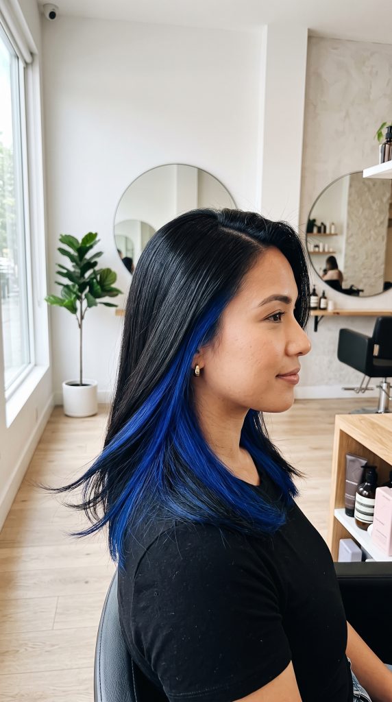 Side peekaboo hair