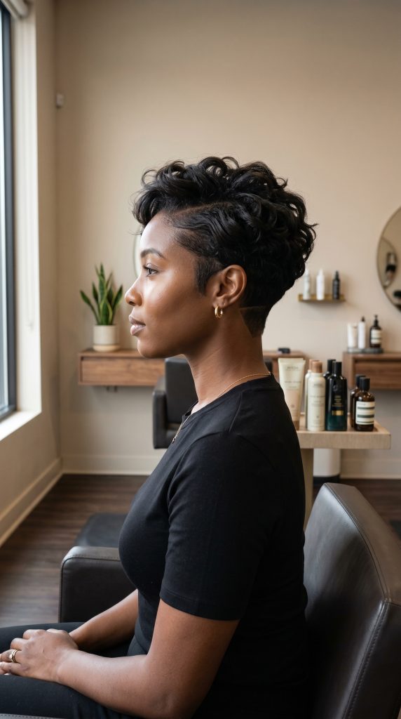 long pixie haircuts for black women