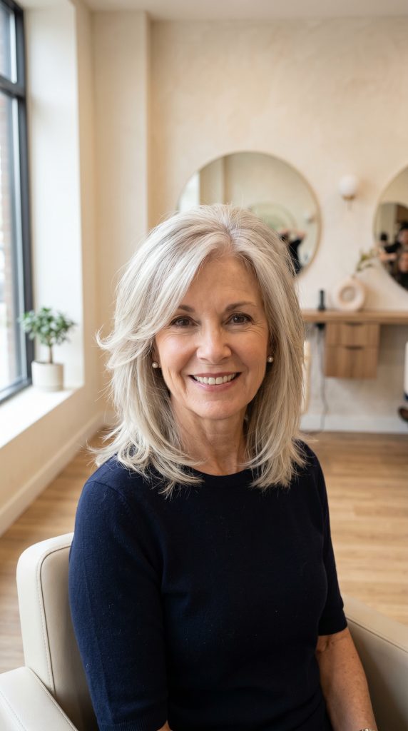 haircuts for women over 60 medium length