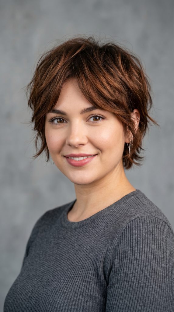 short haircuts for women round face