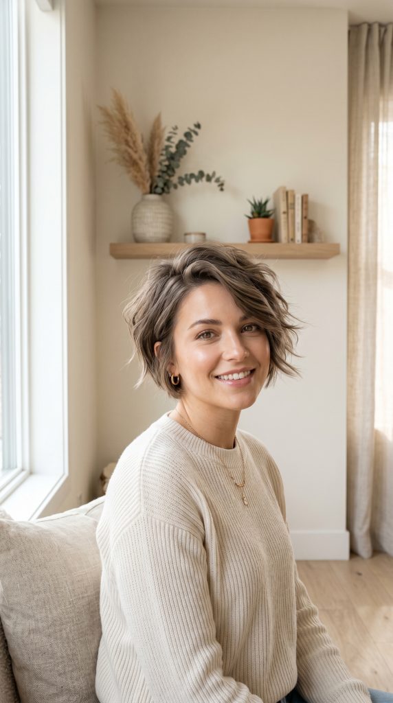 short hair styles for round faces