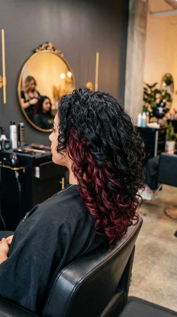 curly hair peekaboo