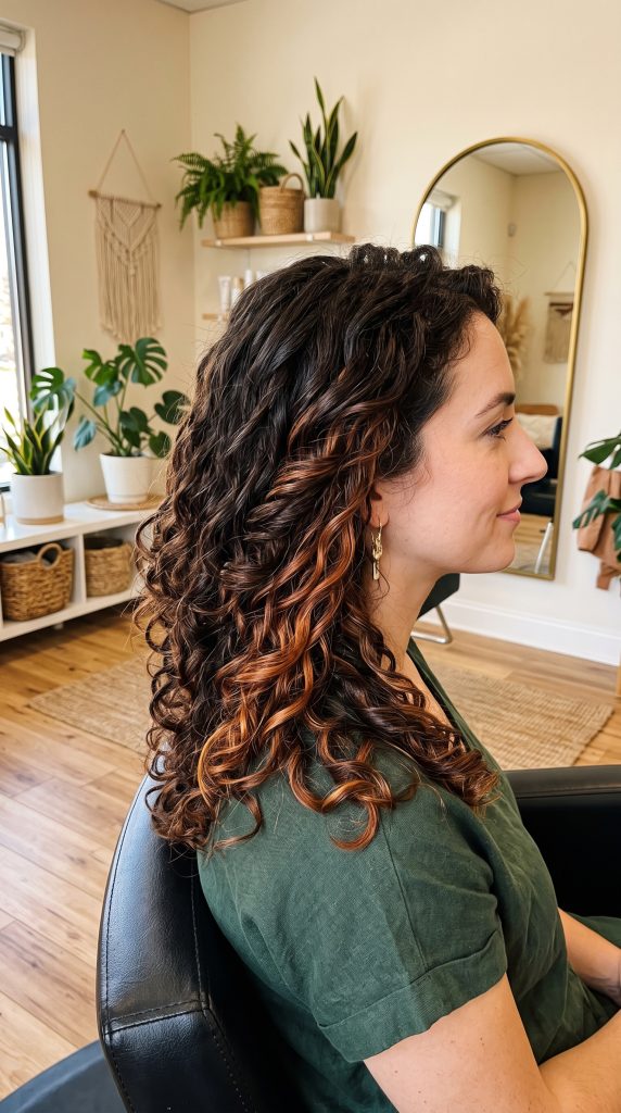 curly hair peekaboo