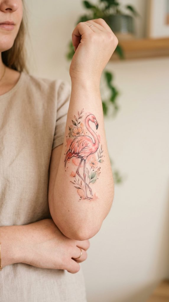 Flamingo tattoos for women